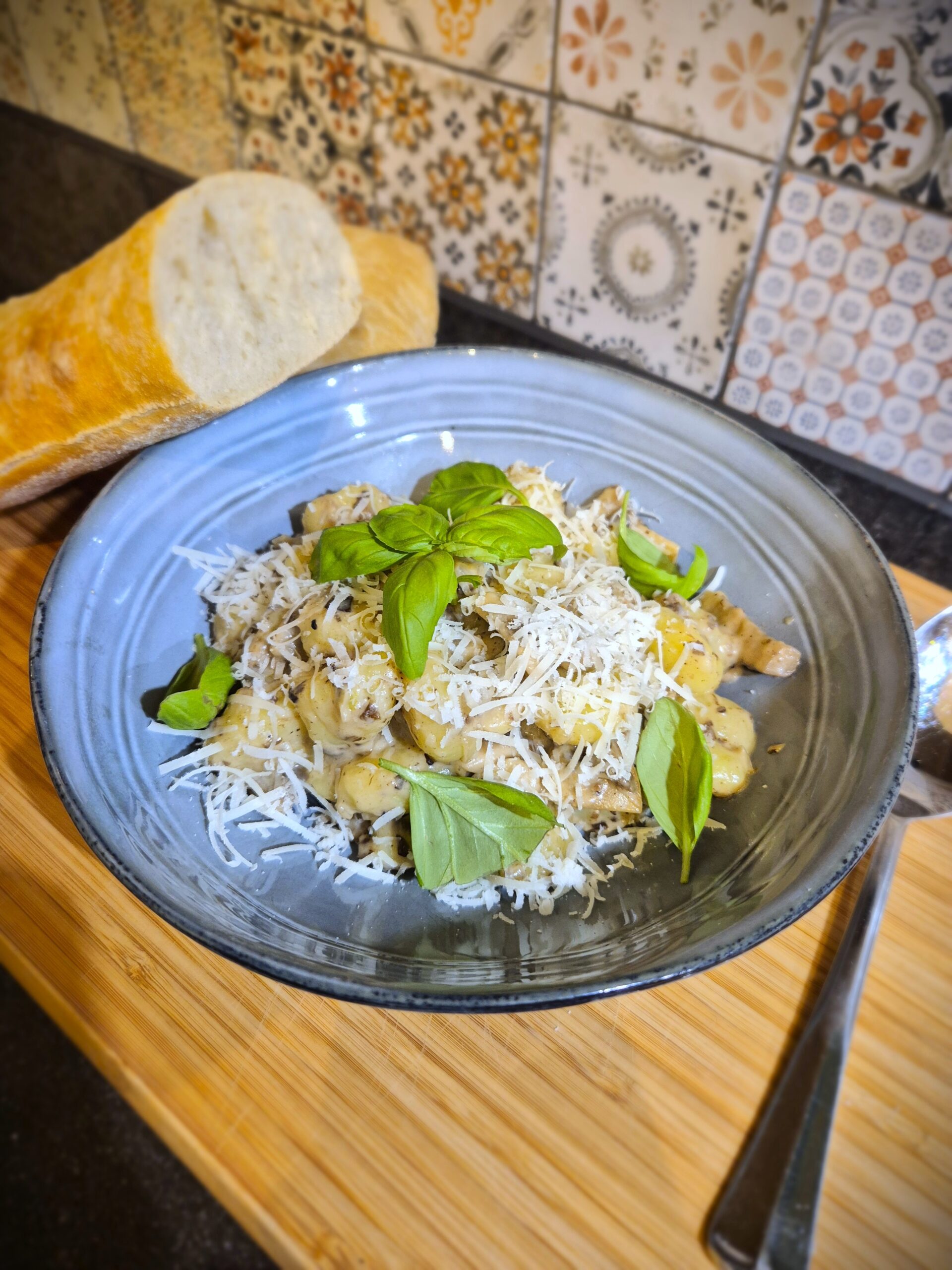 Recept/gnocci met champignons en truffelsaus